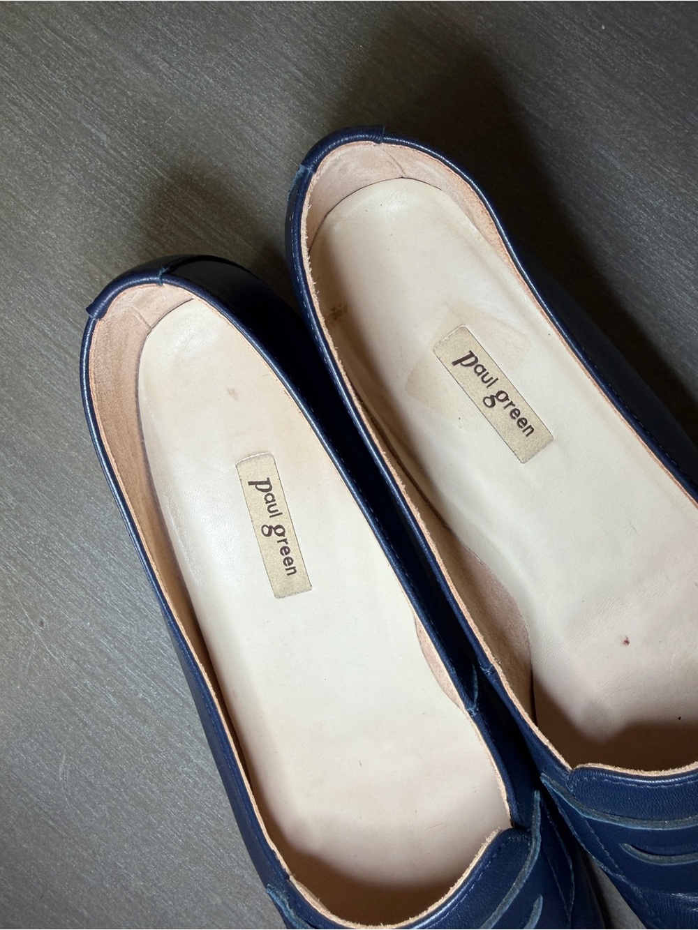 Paul Green Navy Leather Penny Loafers - Picture 10 of 11